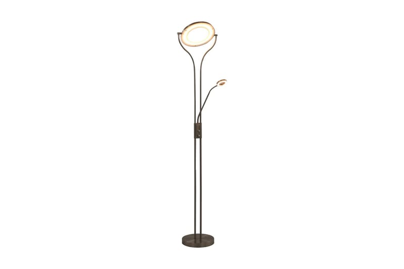 Stående lampe 18 W sølv 180 cm dimbar - Silver - Soveromslampe - Stuelampe - Uplight gulvlampe - Gulvlampe