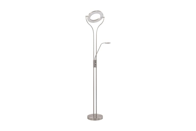 Stående lampe 18 W sølv 180 cm dimbar - Silver - Belysning - Innendørsbelysning & Lamper - Gulvlampe - Uplight gulvlampe
