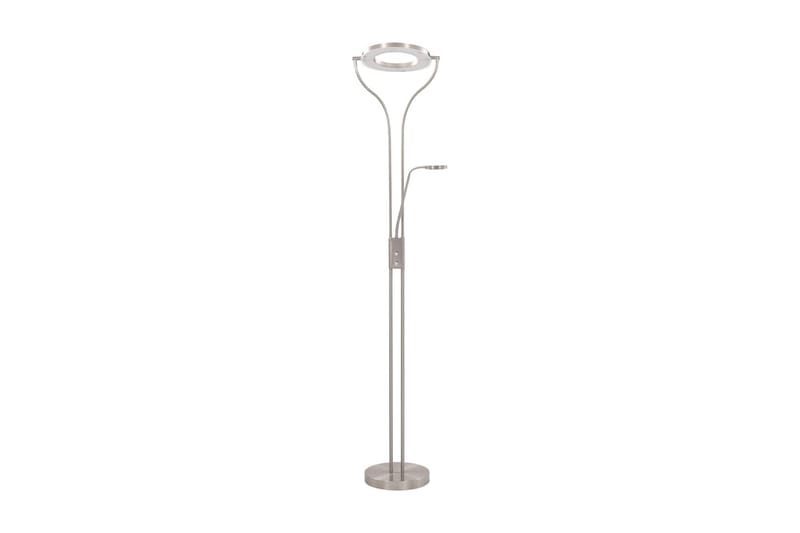 Stående lampe 18 W sølv 180 cm dimbar - Silver - Belysning - Innendørsbelysning & Lamper - Gulvlampe - Uplight gulvlampe