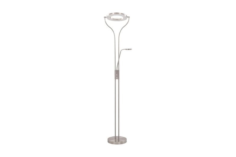 Stående lampe 18 W sølv 180 cm dimbar - Silver - Soveromslampe - Stuelampe - Uplight gulvlampe - Gulvlampe