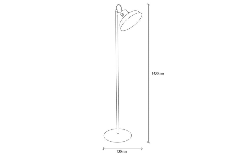 Gulvlampe Zinra svart / Gull - 30 x 43 cm - Belysning - Innendørsbelysning & Lamper - Soveromslampe