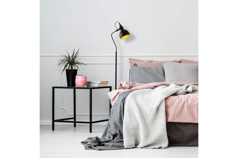 Gulvlampe Zinra svart / Gull - 35 x 30 cm - Belysning - Innendørsbelysning & Lamper - Soveromslampe
