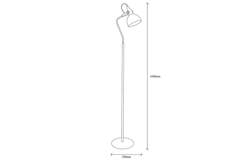 Gulvlampe Zinra svart / Gull - 35 x 30 cm - Belysning - Innendørsbelysning & Lamper - Soveromslampe