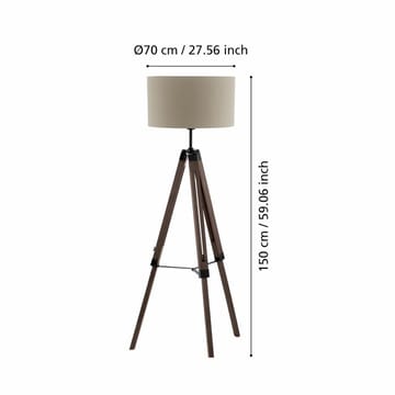 Gulvlys Lantada - Valnøtt Taupe - Belysning - Innendørsbelysning & Lamper - Soveromslampe
