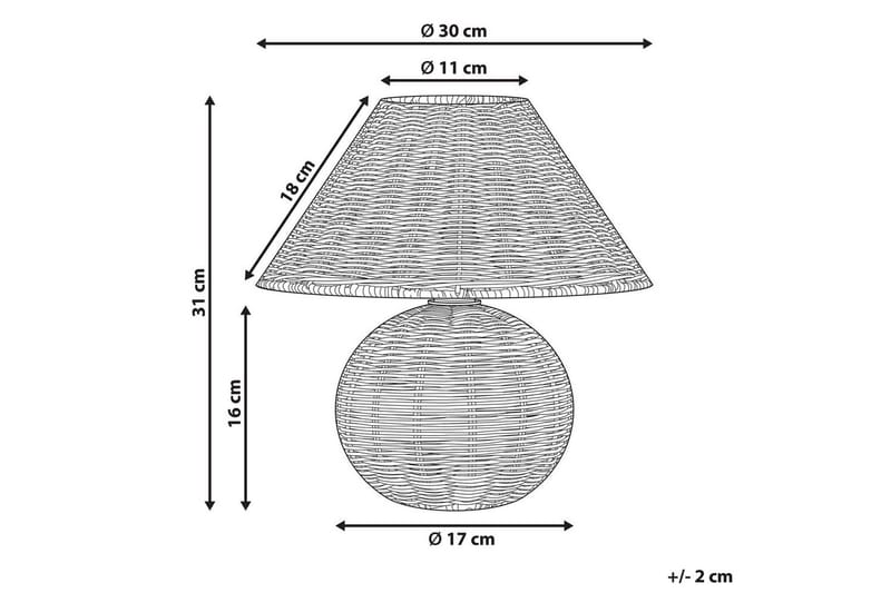 Gyarki Bordlampe 31 cm E27 - Naturlig - Belysning - Innendørsbelysning & Lamper - Stuelampe