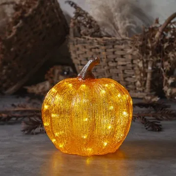 Harvy utendørsdekorasjon med belysning 25 cm - oransje - Belysning - Innendørsbelysning & Lamper - Dekorasjonsbelysning