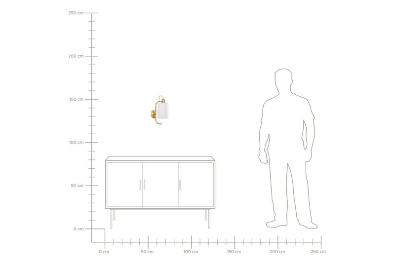 Kallisti Vegglampe E27 - Kobber/Hvit - Belysning - Innendørsbelysning & Lamper - Nattlampe - Nattlampe vegg
