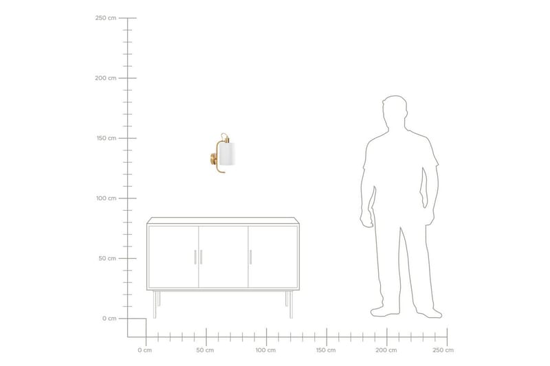 Kallisti Vegglampe E27 - Kobber/Hvit - Belysning - Innendørsbelysning & Lamper - Nattlampe - Nattlampe vegg
