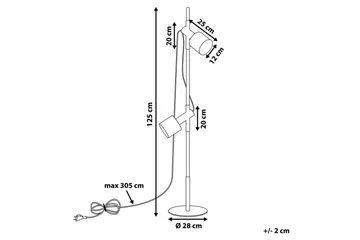 Kastoy Gulvlampe 125 cm - Flerfarget - Belysning - Innendørsbelysning & Lamper - Gulvlampe - Toarmet gulvlampe