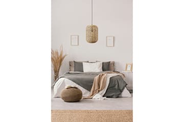 Trio Lighting Runa taklampe E27 35cm matt sort/rotting - Matt svart/Natur - Belysning - Innendørsbelysning & Lamper - Taklampe - Pendellamper & Hengelamper