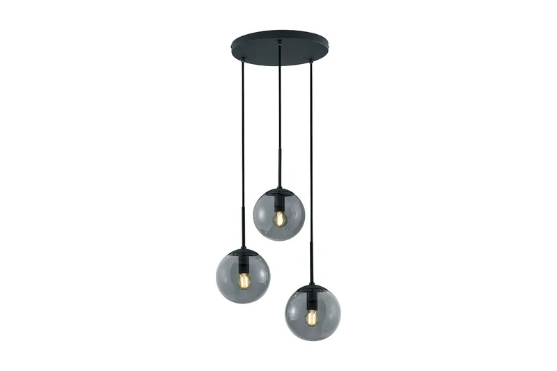Trio Lighting Balini taklampe 3L E14 antrasitt, TRIO