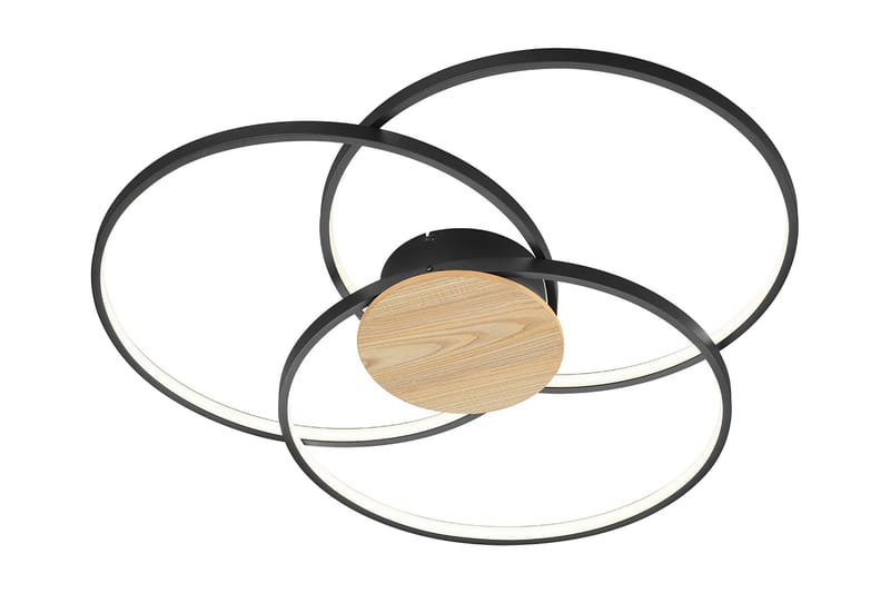 Trio Lighting Sedona LED plafond matt sort/tre, TRIO