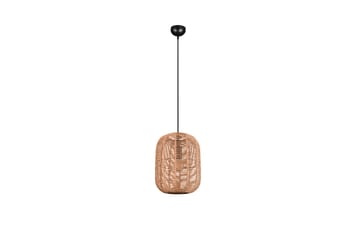 Trio Lighting Runa taklampe E27 35cm matt sort/rotting - Matt svart/Natur - Belysning - Innendørsbelysning & Lamper - Taklampe - Pendellamper & Hengelamper