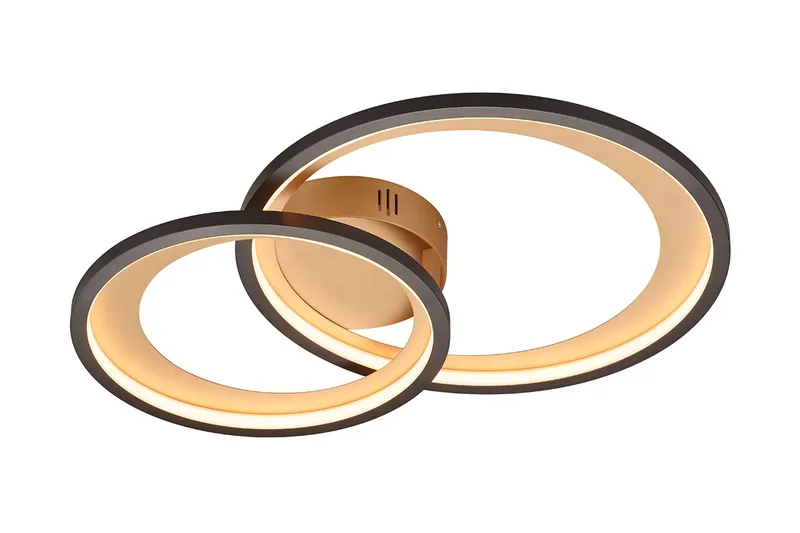 Trio Lighting Granada LED plafond 59cm matt sort, Matt svart