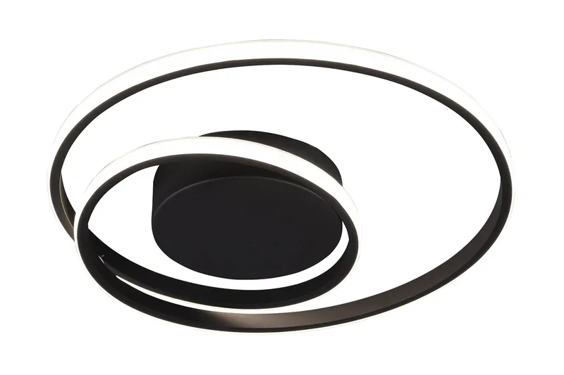 Trio Lighting Zibal LED plafond matt sort, Matt svart