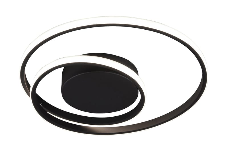 Trio Lighting Zibal LED plafond matt sort, Matt svart