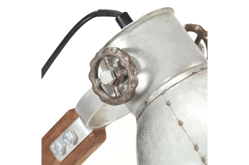 Industriell bordlampe sølv rund 58x18x90 cm E27 - Silver - Taklampe kjøkken - Vinduslampe hengende - Vinduslampe - Pendellamper & Hengelamper - Soveromslampe - Stuelampe