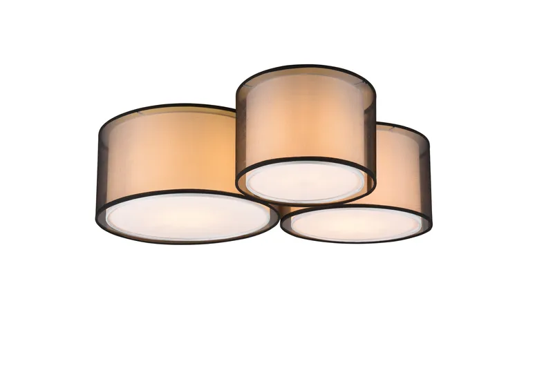 Burton Taklampe 3-os E27 Mattsvart, undefined