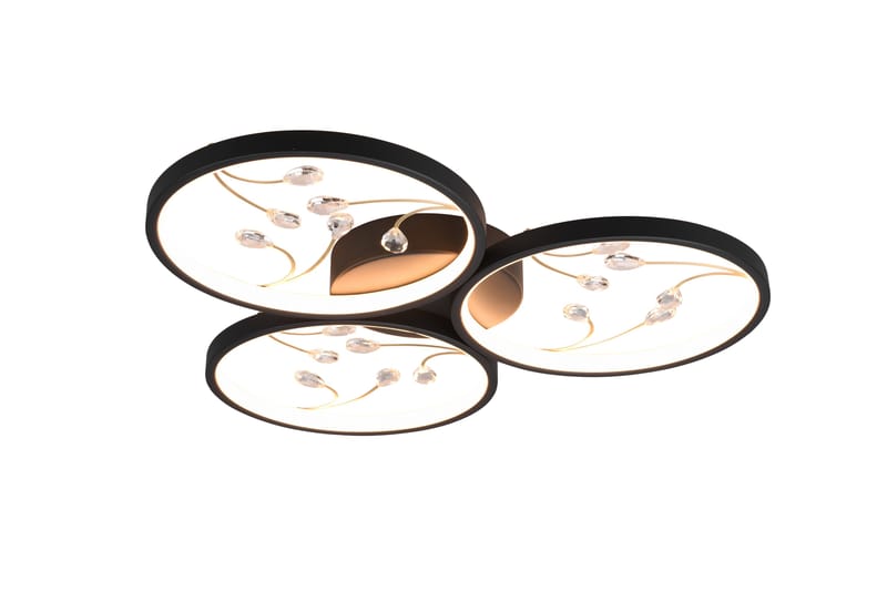 Groovy LED-Taklampe 3-os Mattsvart/Gull - Belysning - Innendørsbelysning & Lamper - Kjøkkenlampe - Taklampe kjøkken