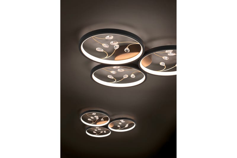 Groovy LED-Taklampe 3-os Mattsvart/Gull - Belysning - Innendørsbelysning & Lamper - Kjøkkenlampe - Taklampe kjøkken