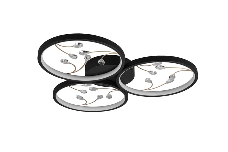 Groovy LED-Taklampe 3-os Mattsvart/Gull - Belysning - Innendørsbelysning & Lamper - Kjøkkenlampe - Taklampe kjøkken