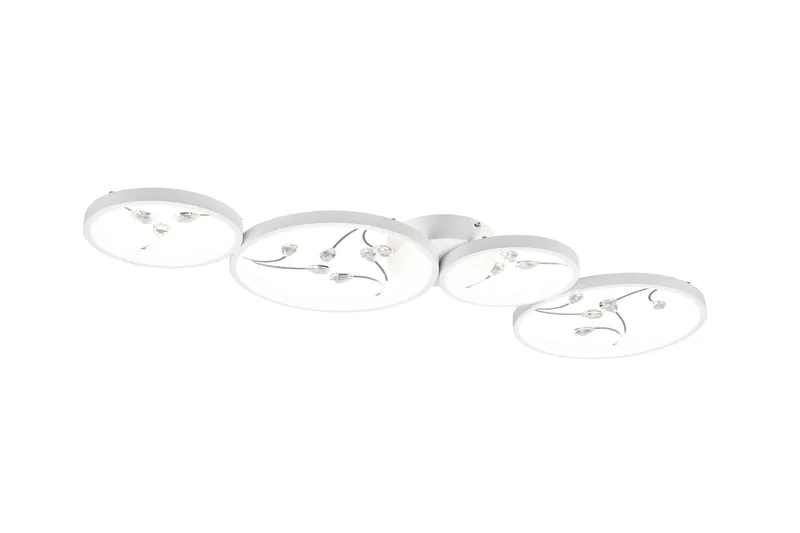 Groovy LED-Taklampe 4-os Matthvit/Krom, undefined