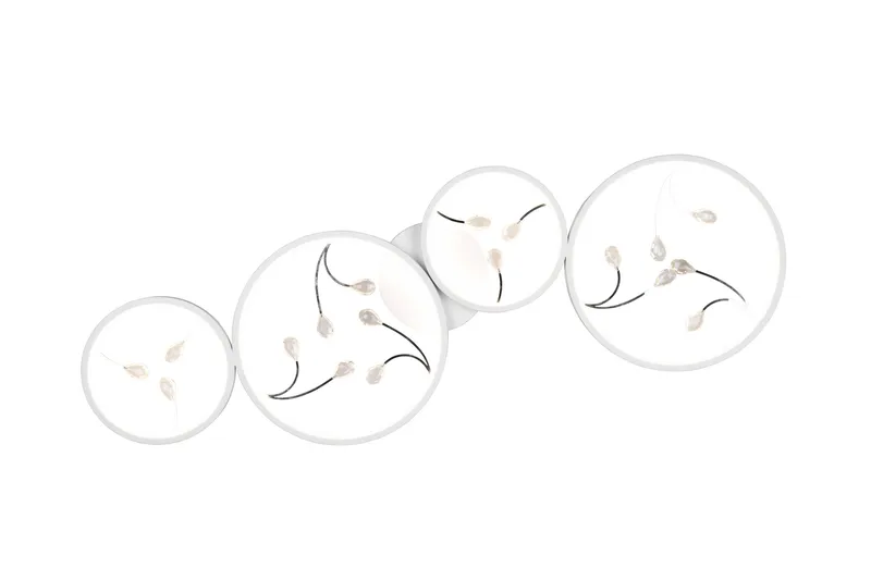 Groovy LED-Taklampe 4-os Matthvit/Krom - Belysning - Innendørsbelysning & Lamper - Kjøkkenlampe - Taklampe kjøkken