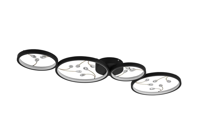 Groovy LED-Taklampe 4-os Mattsvart/Gull - Belysning - Innendørsbelysning & Lamper - Kjøkkenlampe - Taklampe kjøkken