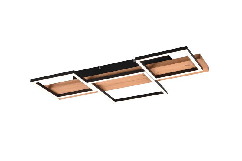 Harper LED-Taklampe 65 cm Mattsvart/Tre, undefined