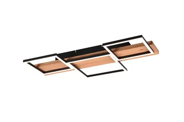 Harper LED-Taklampe 65 cm Mattsvart/Tre - Belysning - Innendørsbelysning & Lamper - Kjøkkenlampe - Taklampe kjøkken