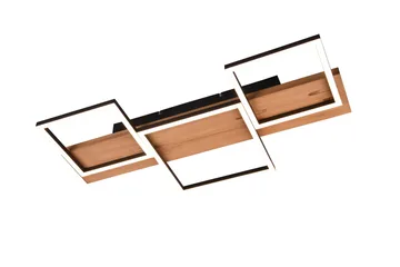 Harper LED-Taklampe 65 cm Mattsvart/Tre - Belysning - Innendørsbelysning & Lamper - Kjøkkenlampe - Taklampe kjøkken