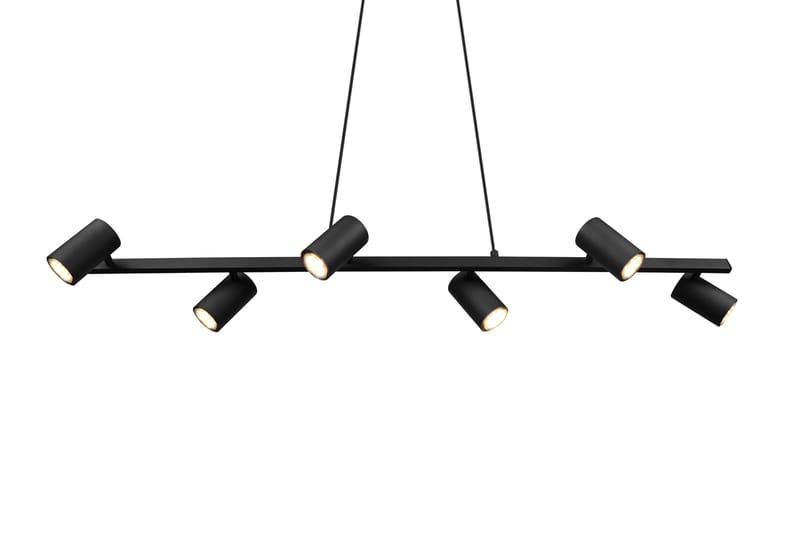 Marley Hengelampe 115 cm 6-deler Mattsvart - Belysning - Innendørsbelysning & Lamper - Kjøkkenlampe - Taklampe kjøkken