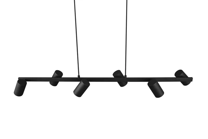 Marley Hengelampe 115 cm 6-deler Mattsvart - Belysning - Innendørsbelysning & Lamper - Kjøkkenlampe - Taklampe kjøkken