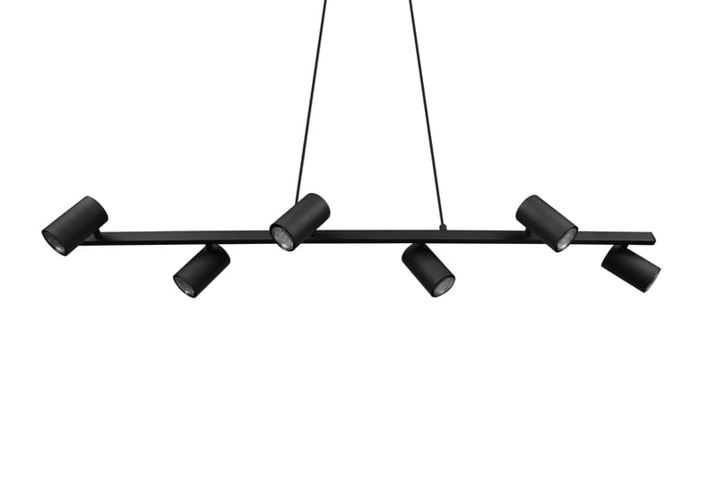 Marley Hengelampe 115 cm 6-deler Mattsvart - Belysning - Innendørsbelysning & Lamper - Kjøkkenlampe - Taklampe kjøkken