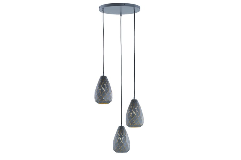 Onyx Pendellampe 3xE27 antrasitt / gull - Gull - Belysning - Innendørsbelysning & Lamper - Kjøkkenlampe - Taklampe kjøkken