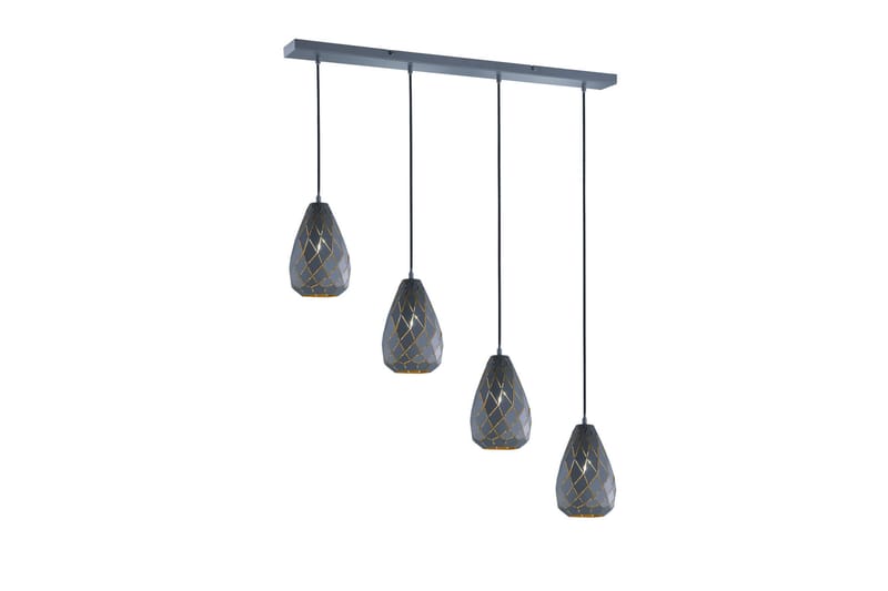 Onyx Pendellampe 3xE27 antrasitt / gull - Gull - Belysning - Innendørsbelysning & Lamper - Kjøkkenlampe - Taklampe kjøkken