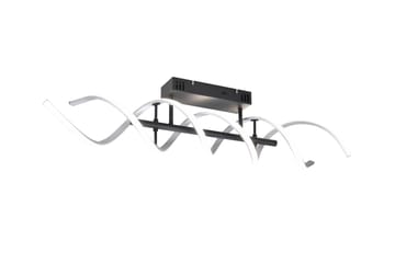 Sequence LED-Taklampe Børstet Aluminium/Matt Svart - Trio Lighting - Belysning - Innendørsbelysning & Lamper - Kjøkkenlampe - Taklampe kjøkken