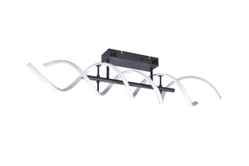 Sequence LED-Taklampe Børstet Aluminium/Matt Svart - Trio Lighting - Belysning - Innendørsbelysning & Lamper - Kjøkkenlampe - Taklampe kjøkken