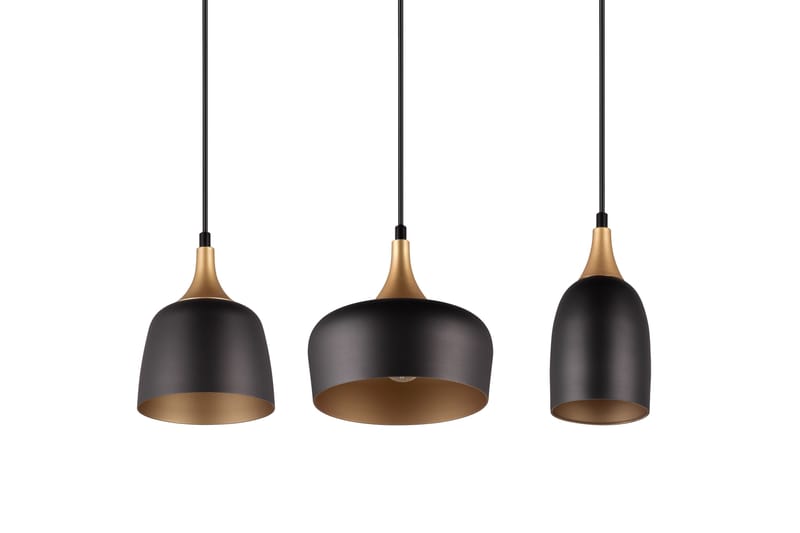 Trio Lighting Chiraz Taklampe 3L E27 matt svart/matt messing - Belysning - Innendørsbelysning & Lamper - Kjøkkenlampe - Taklampe kjøkken