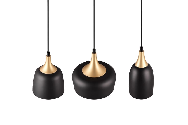 Trio Lighting Chiraz Taklampe 3L E27 matt svart/matt messing - Belysning - Innendørsbelysning & Lamper - Kjøkkenlampe - Taklampe kjøkken