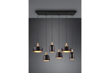Trio Lighting Chiraz Taklampe 6L E27 Matt Svart/Matt Messing - Belysning - Innendørsbelysning & Lamper - Kjøkkenlampe - Taklampe kjøkken