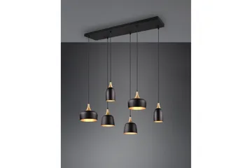 Trio Lighting Chiraz Taklampe 6L E27 Matt Svart/Matt Messing - Belysning - Innendørsbelysning & Lamper - Kjøkkenlampe - Taklampe kjøkken