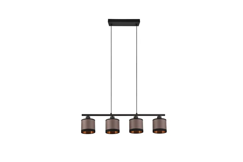 Trio Lighting Davos Taklampe 4L E14 matt svart/ greige - Belysning - Innendørsbelysning & Lamper - Kjøkkenlampe - Taklampe kjøkken