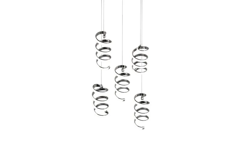 Trio Lighting Laola LED Taklampe 5L krom 4000K - Belysning - Innendørsbelysning & Lamper - Kjøkkenlampe - Taklampe kjøkken