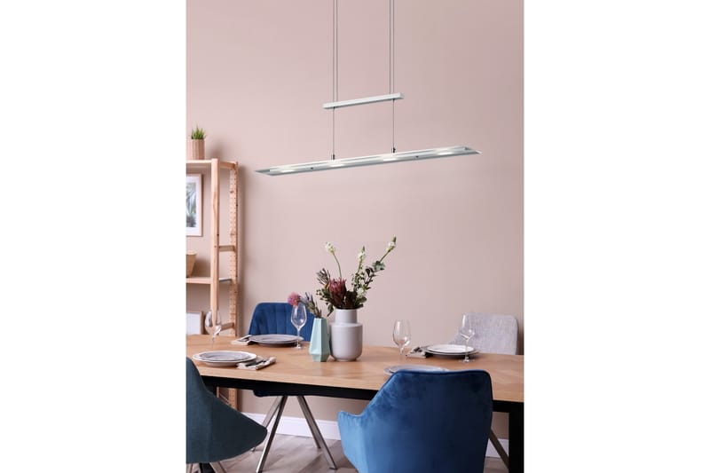 Trio Lighting Milos LED Taklampe Børstet Stål - Belysning - Innendørsbelysning & Lamper - Kjøkkenlampe - Taklampe kjøkken