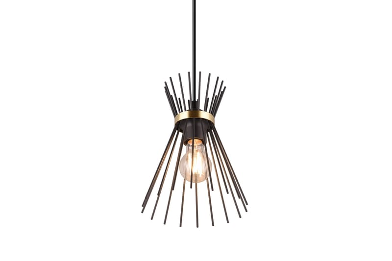 Trio Lighting Rod Taklampe 1L E27 svart/gull - Belysning - Innendørsbelysning & Lamper - Kjøkkenlampe - Taklampe kjøkken