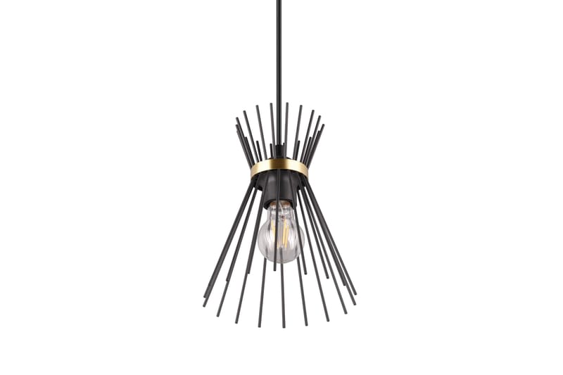 Trio Lighting Rod Taklampe 1L E27 svart/gull - Belysning - Innendørsbelysning & Lamper - Kjøkkenlampe - Taklampe kjøkken