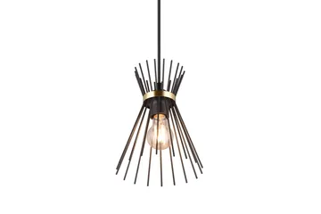 Trio Lighting Rod Taklampe 1L E27 svart/gull - Belysning - Innendørsbelysning & Lamper - Kjøkkenlampe - Taklampe kjøkken