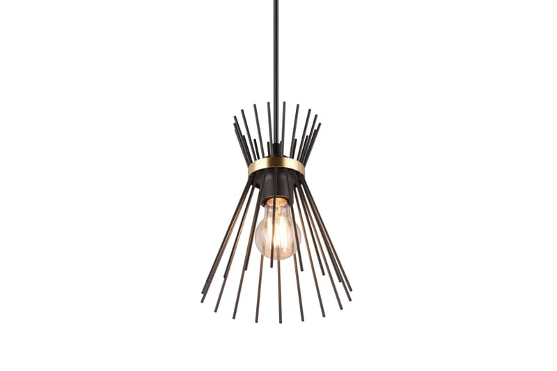 Trio Lighting Rod Taklampe 1L E27 svart/gull - Belysning - Innendørsbelysning & Lamper - Kjøkkenlampe - Taklampe kjøkken