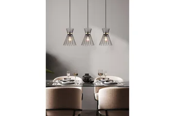 Trio Lighting Rod taklampe 3L E27 svart/gull - Belysning - Innendørsbelysning & Lamper - Kjøkkenlampe - Taklampe kjøkken